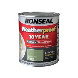 Ronseal Exterior Wood Paint Spring Green Satin - 750ml